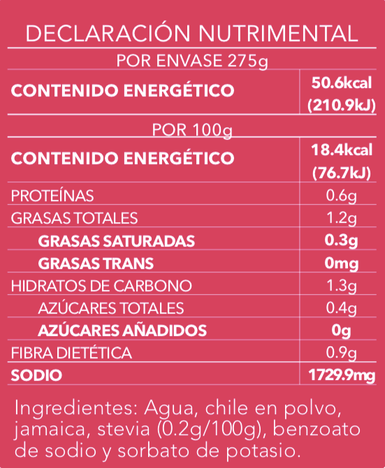 Salsa de Jamaica sin Azúcar